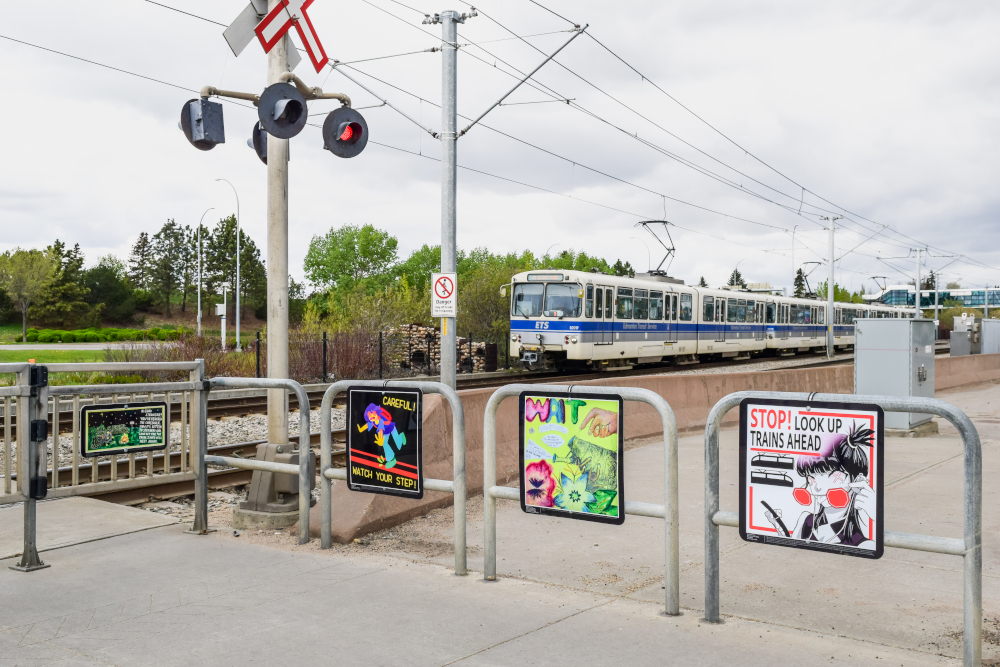 Rail Safety Art Contest Artwork Installation Photo