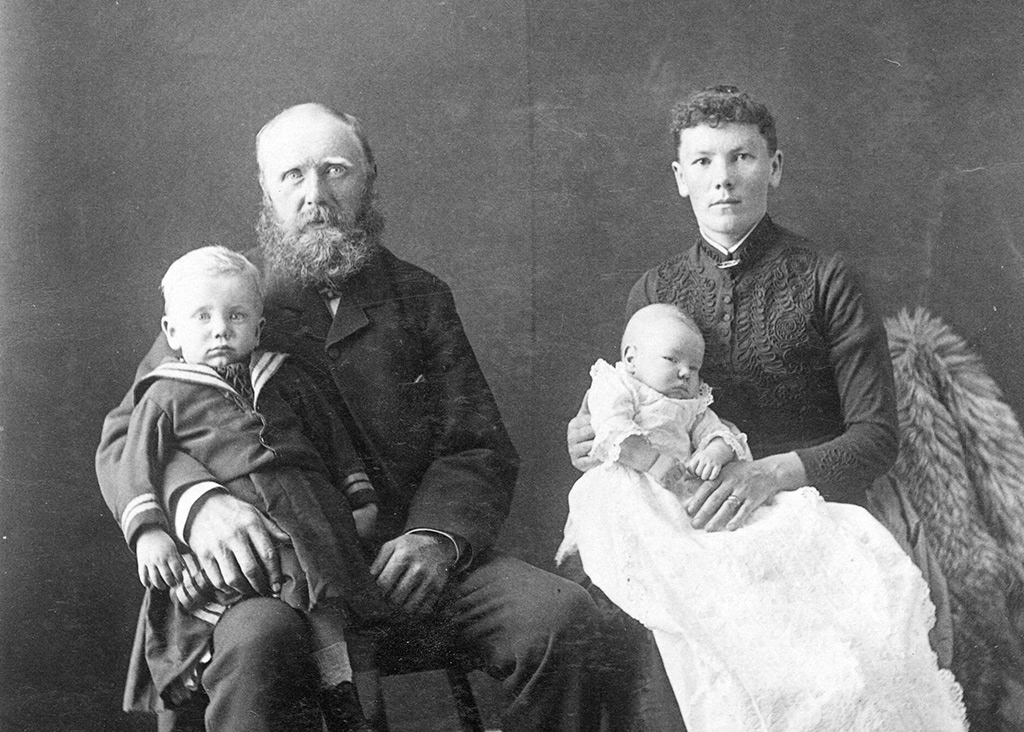 John and Annie with sons John Jr and Stanley - 1890