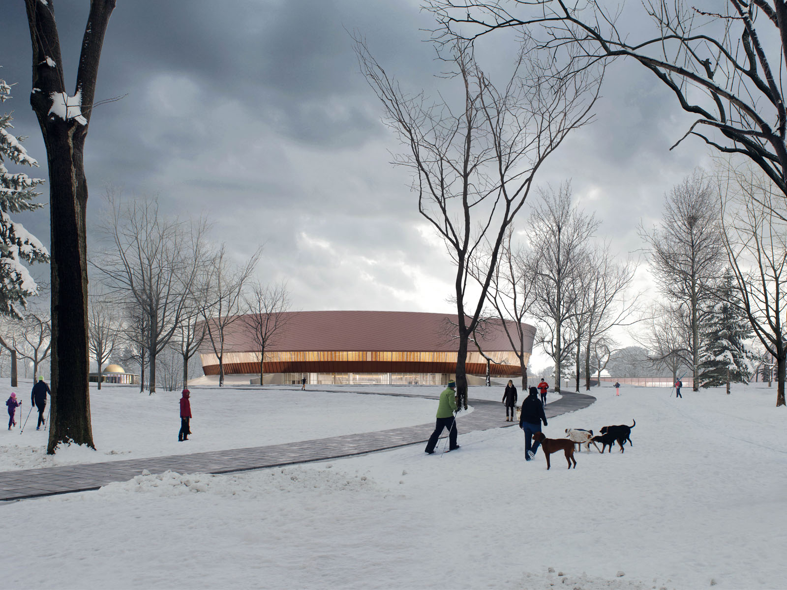 Winter image of Coronation Recreation Centre