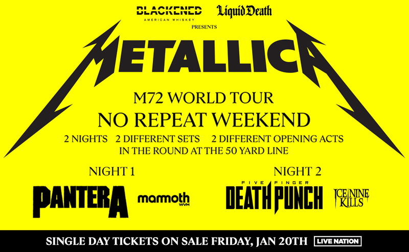 Metallica M72 World Tour - No Repeat Weekend