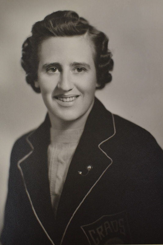 Black and white photo of Mabel Munton