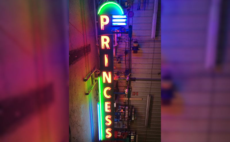 Princess Theatre neon sign