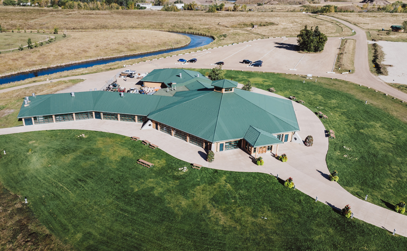 Aerial view of the Event Centre.