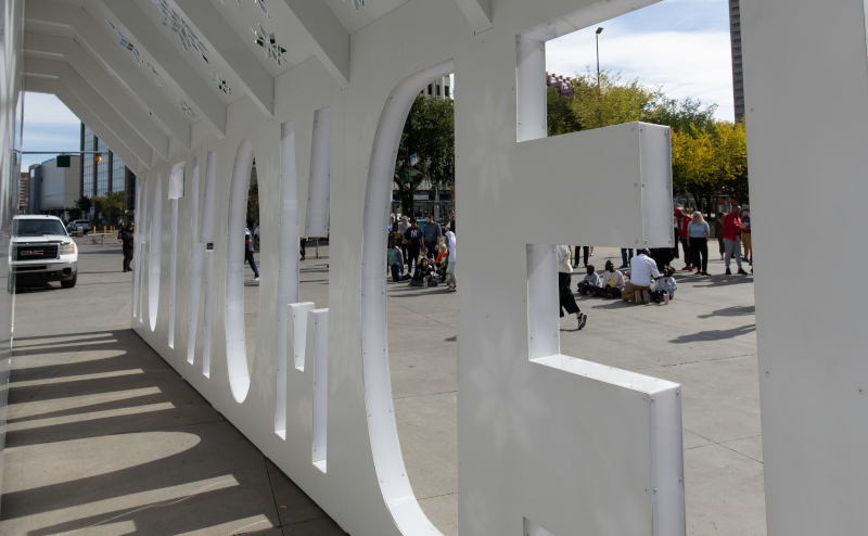 Inside of Edmonton sign