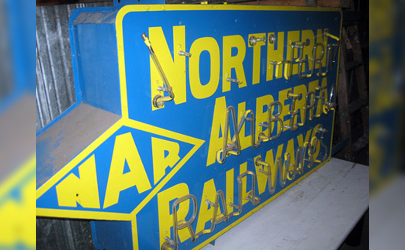 Northern Alberta Railways neon sign